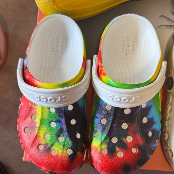 CROCS Kids Yellow Boots and Multicolor Clogs - Picture 2 of 8